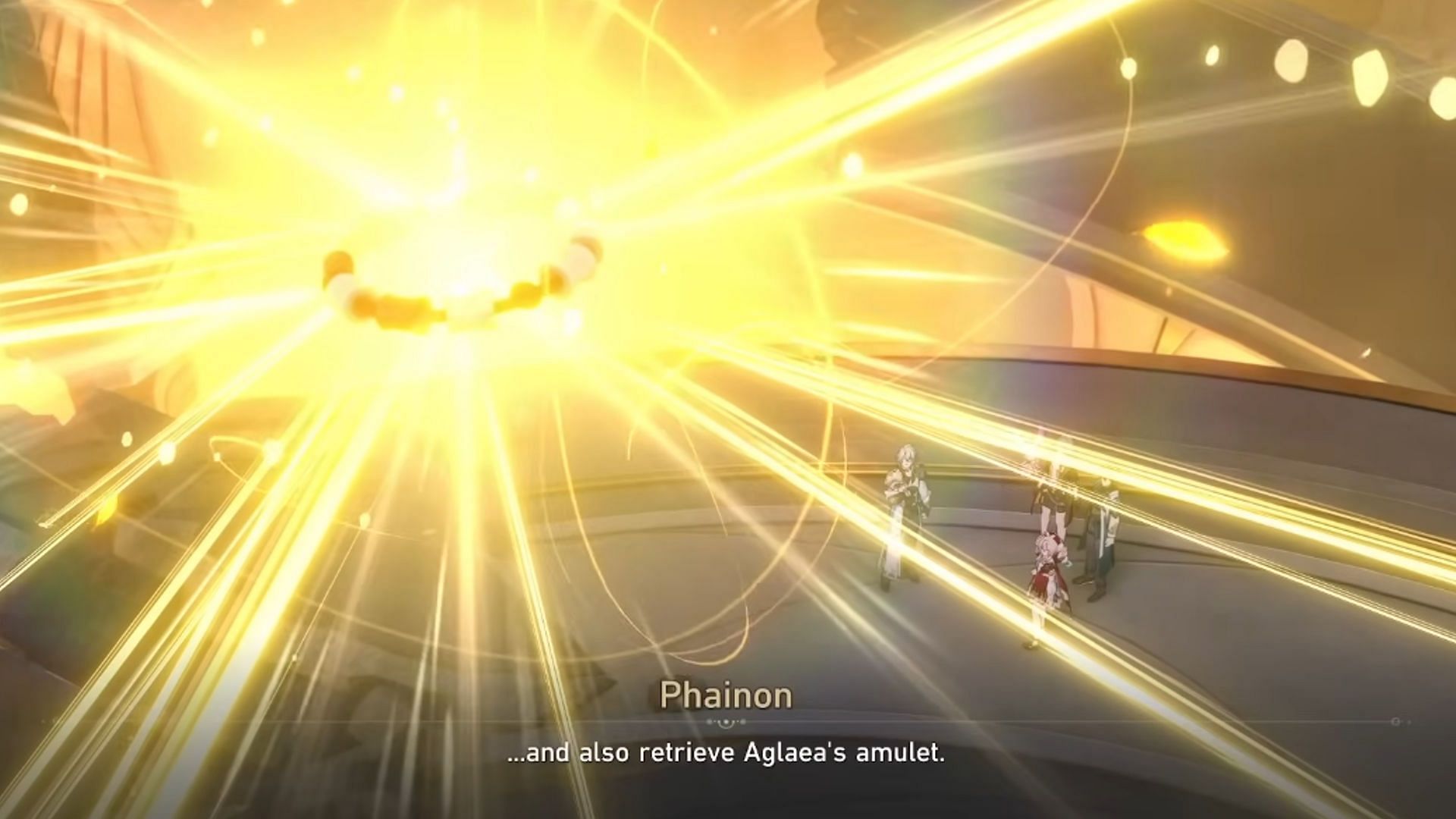 Aglaea’s divinity in the form of her golden threads protected Phainon and the others (Image via HoYoverse)